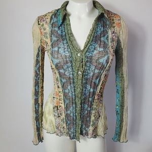 Alberto Makali Floral Long Sleeves Blouse S